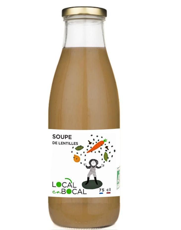 Soupe de lentilles Bio 75 cl - A côté