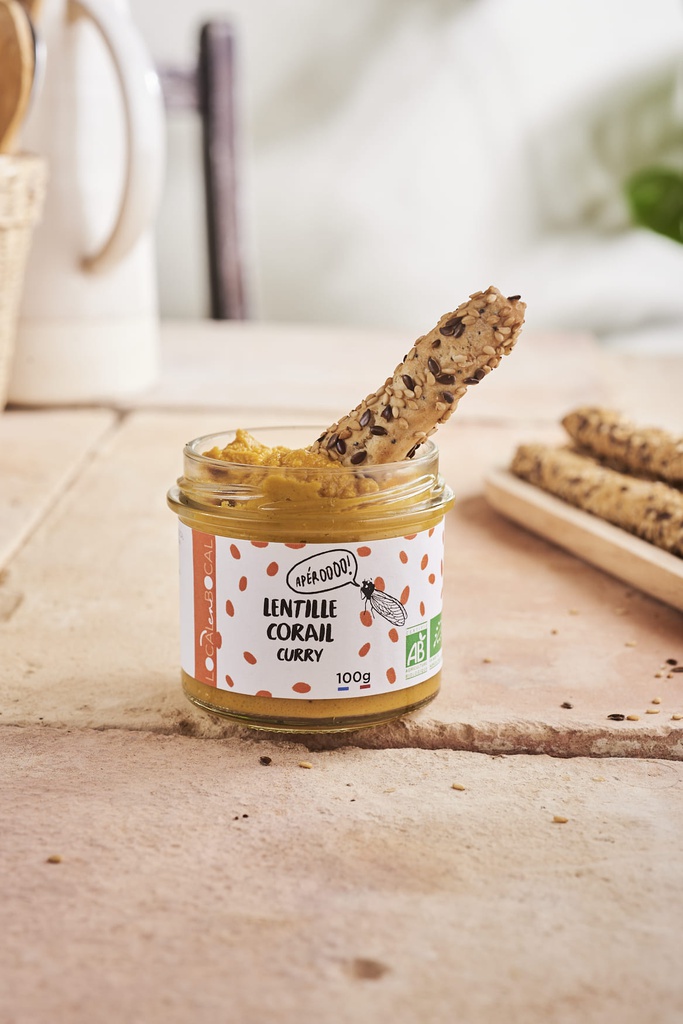 Tartinade de patate douce, lentille corail et curry Bio - A côté - 100g