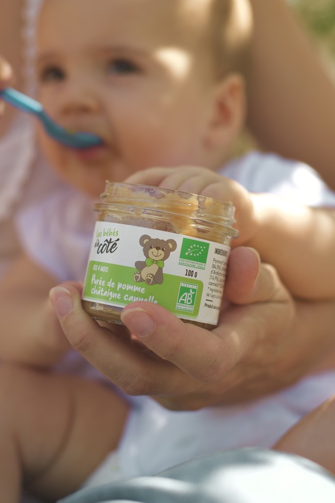 Purée pomme châtaigne cannelle Bio - Les bébés d'à côté - 100g