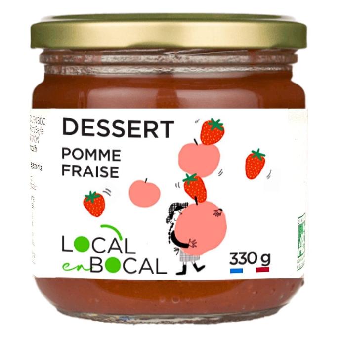 Dessert Pomme Fraise Bio - A côté - 330g