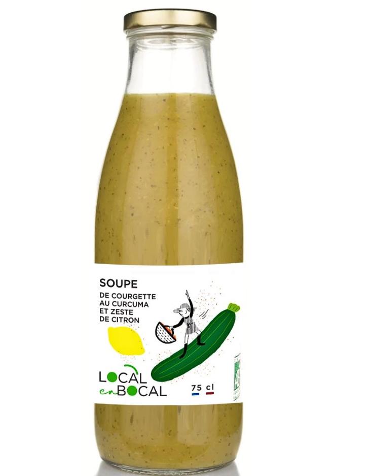 Soupe de courgette curcuma et zeste de citron Bio - Local en Bocal