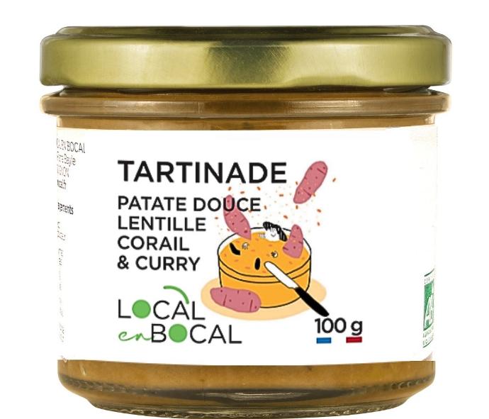 Tartinade de patate douce, lentille corail et curry Bio - Local en Bocal - 100g