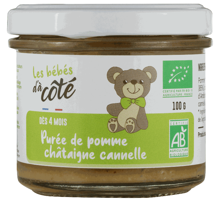 Purée pomme châtaigne cannelle Bio - Les bébés d'à côté - 100g