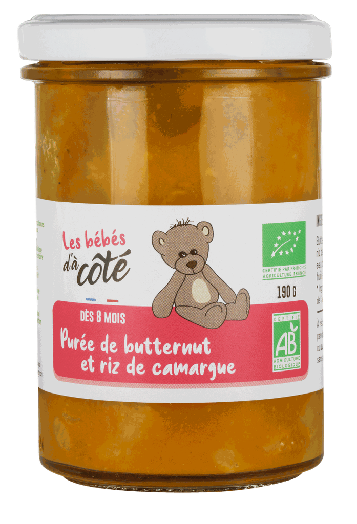 Purée butternut riz de Camargue - Les bébés d'à côté - 190g