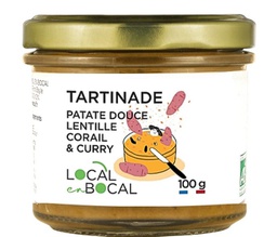 Tartinade de patate douce, lentille corail et curry Bio - A côté - 100g